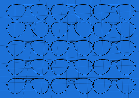 Strahlenschutz, Gläser, Objektiv, Blau