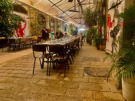 Caffe, Israel, Jaffa, Vară