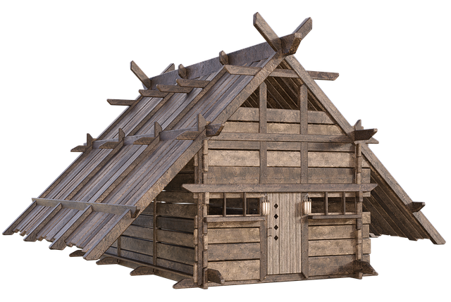 Free log cabin woodhouse timber construction illustration