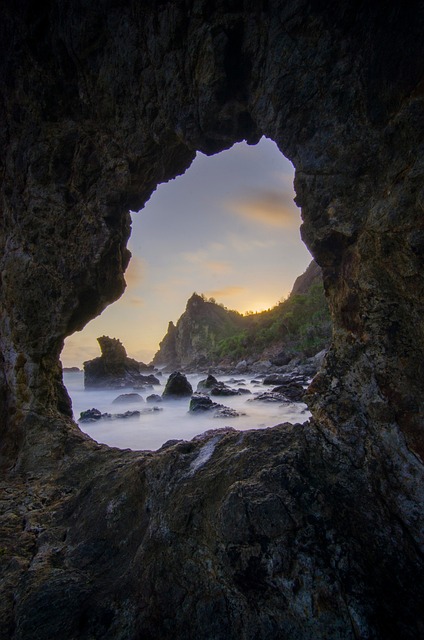 Oceaan, Grot, Indonesië, Yogyakarta