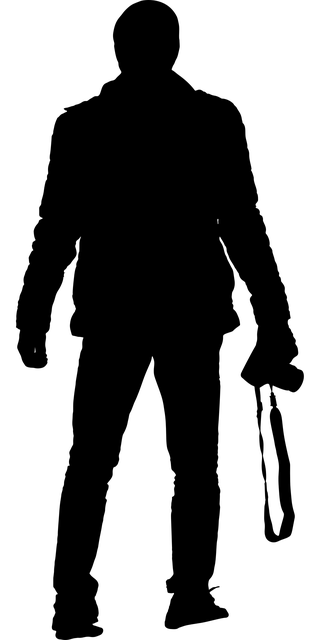 Free photographer man silhouette vector