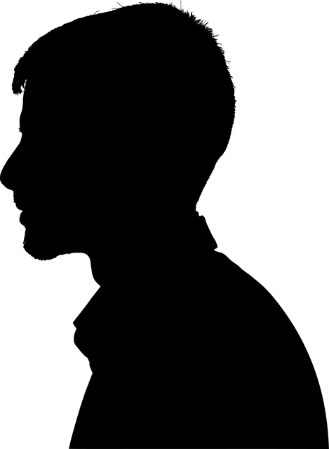 Free man profile silhouette illustration