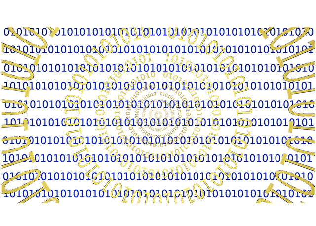 Free binary technology numbers illustration