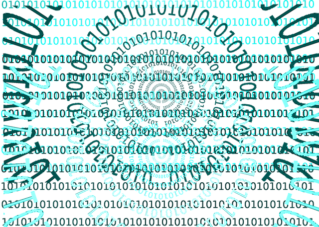 Free binary technology numbers illustration