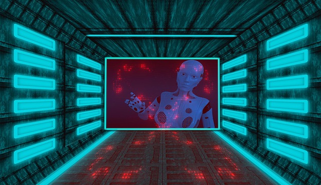 Free robot cyborg science fiction illustration