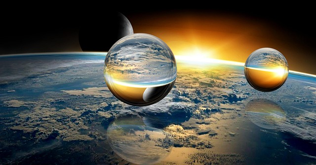 Free widescreen alien ufo illustration