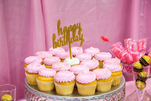 Free Happy Birthday Pink Cupcakes photo and picture