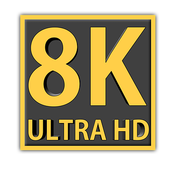 Auflösung, 8 Tausend, 8K-Logo, Youtube