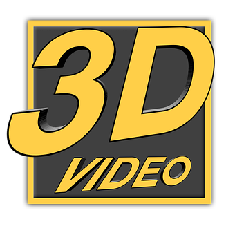 Youtube, 3D, 3D-Video, Logo, Symbol