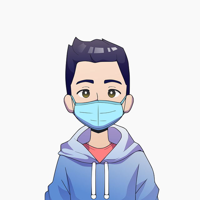 Free man sick cartoon illustration