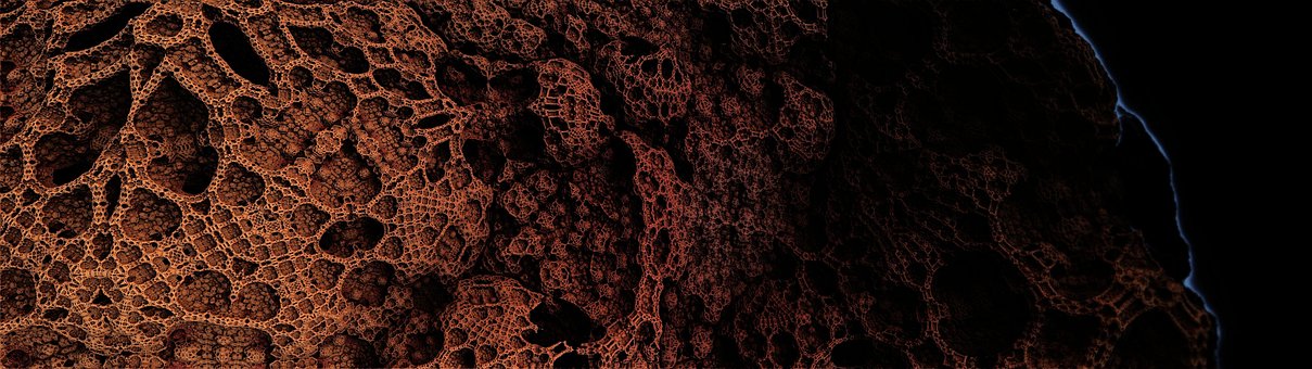 Fractal, 3D, Abstract, Red, Textura