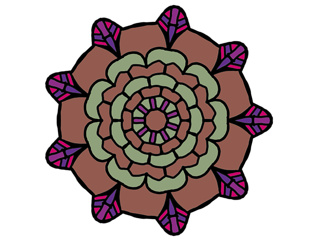Free mandala petals pattern illustration