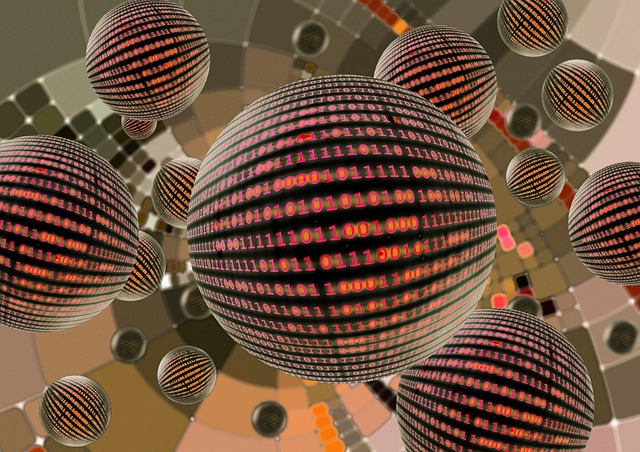 Free balls binary computer data illustration