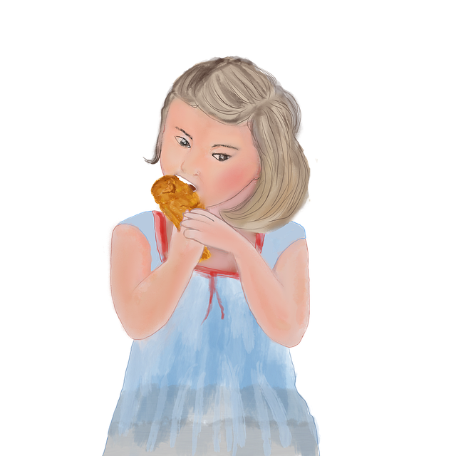 Free fried chicken food foodie illustration
