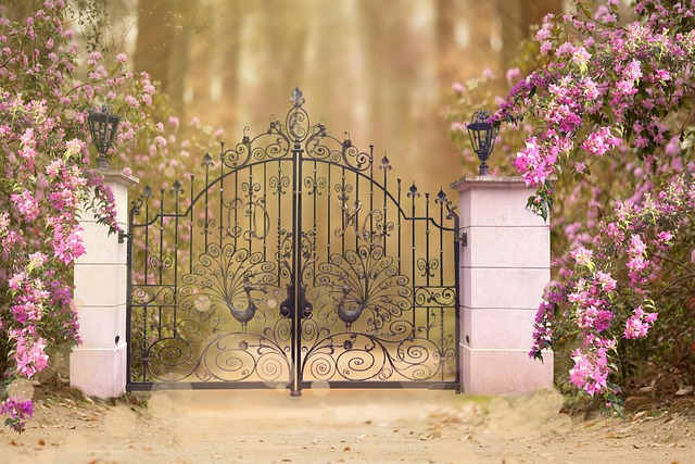 Free fence flowers garden illustration