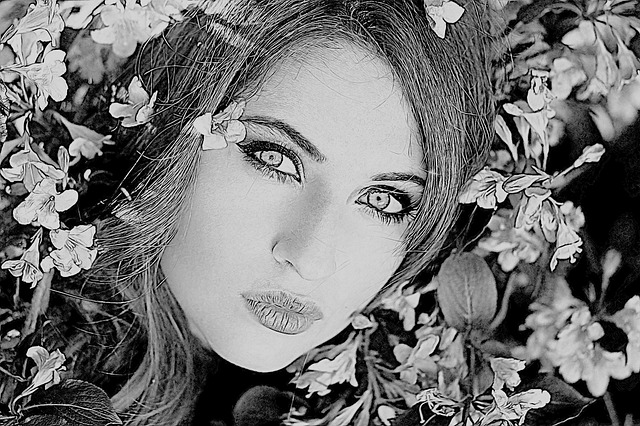 Foto, Rosto, Mulher, Retrato, Arte