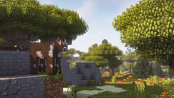 Minecraft, Kráva, Akácie, Zvířata
