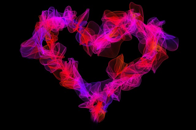 Free particles heart love illustration