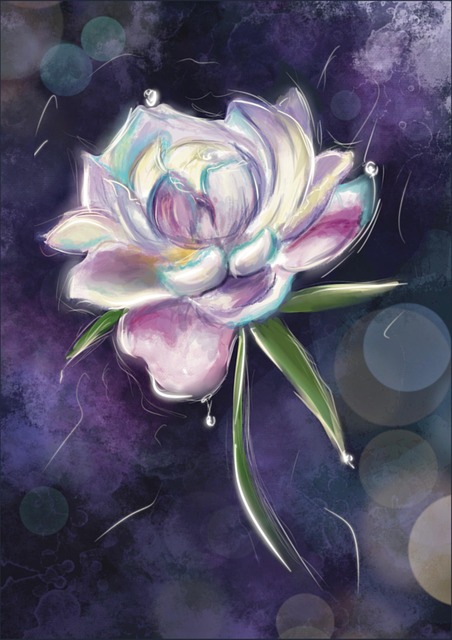 Download free HD stock image of Flower Pion Free flower pion watercolor illustration