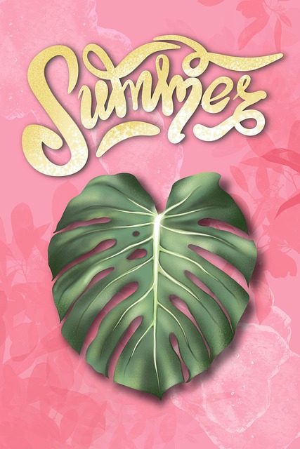 Download free HD stock image of Monstera Summer Free monstera summer cover illustration