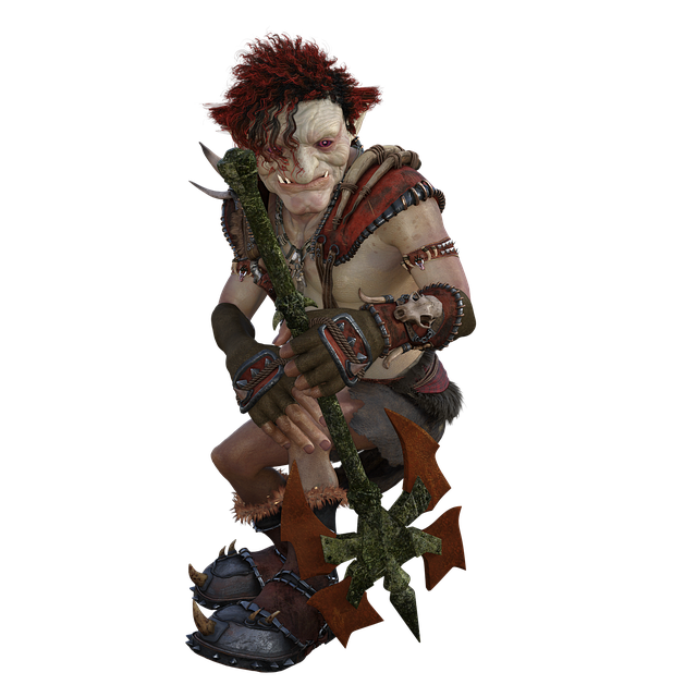 Free character male war goblin illustration