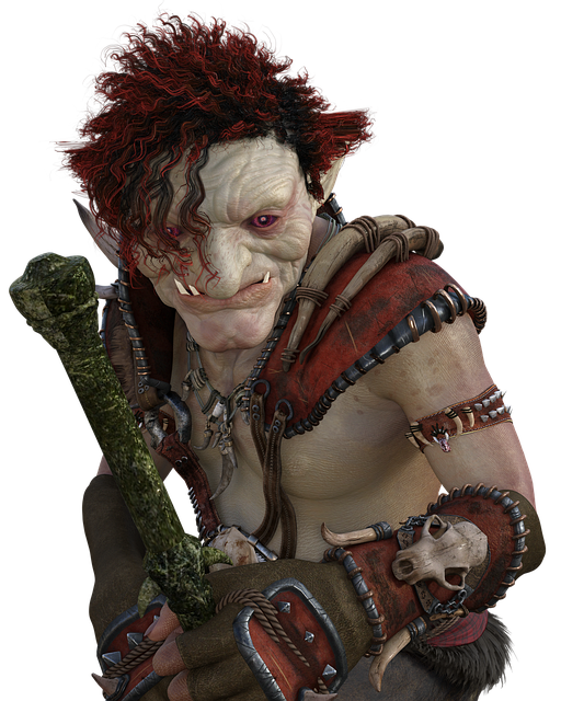 Free war goblin character fantasy illustration