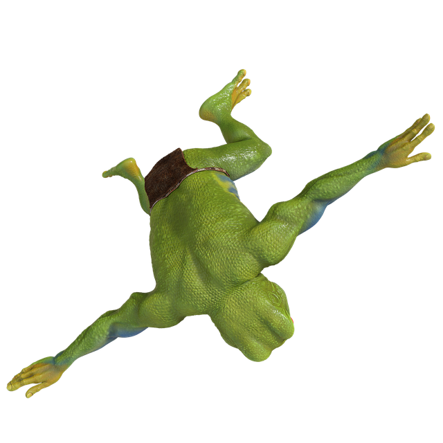 Free bullfrog character 3d render illustration