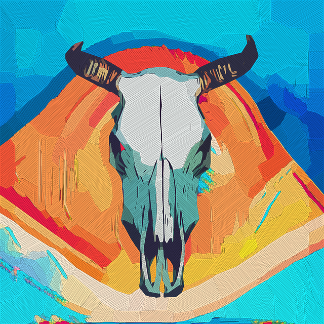 Free skull cattle skull animal vector