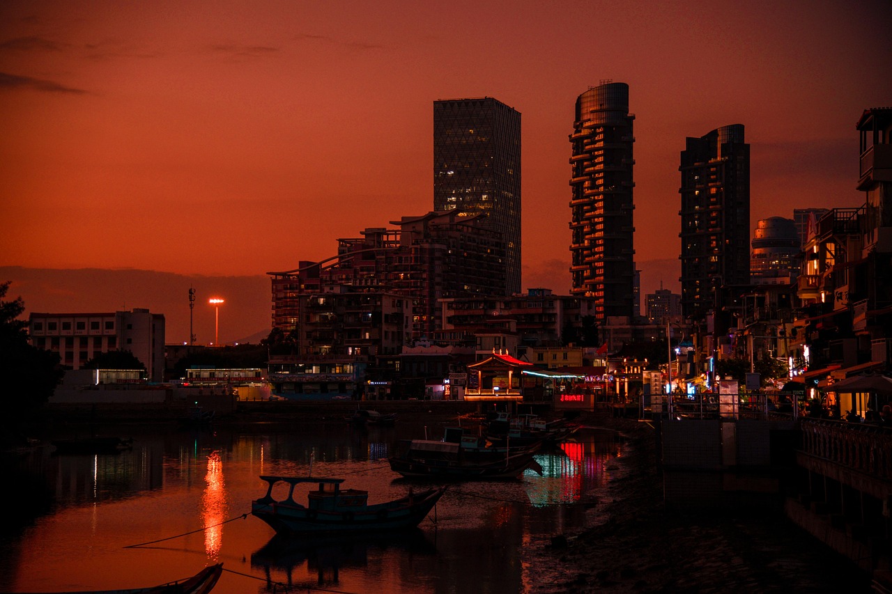 城市 河 傍晚的天空 - Pixabay上的免费照片 - Pixabay