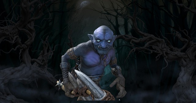 Free orc woods mystical illustration