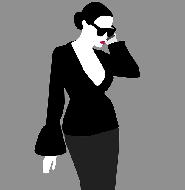 Frau, Elegant, Mode, Forderung, Anruf