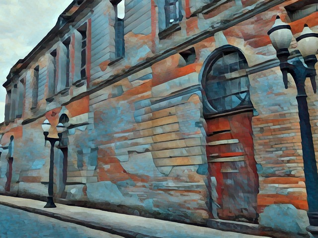 Ciudad, Calle, Edificio Viejo