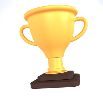 Trofee, Beker, Zege, Goud, Prijs