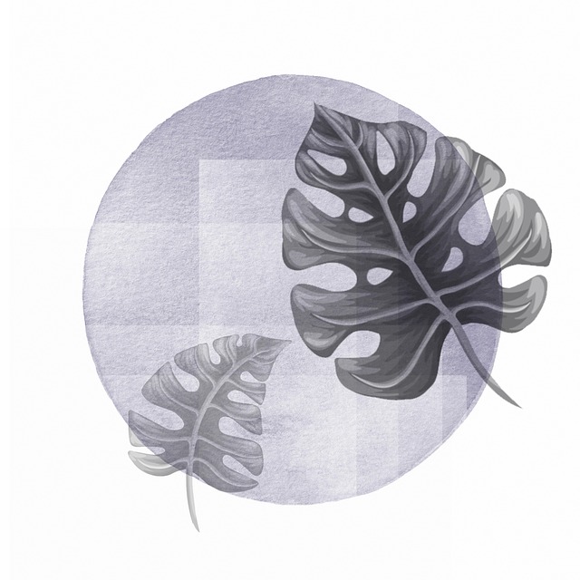 Free boho leaves foliage illustration
