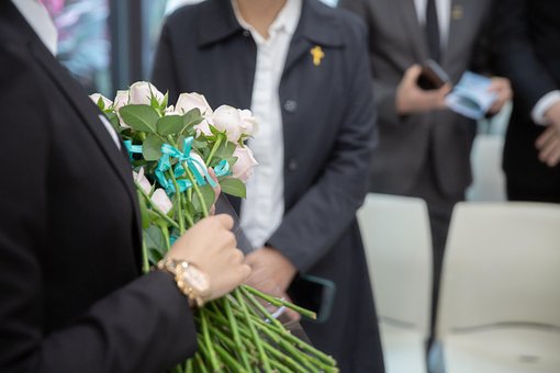 Rosas, Flores, Ramo, Funeral