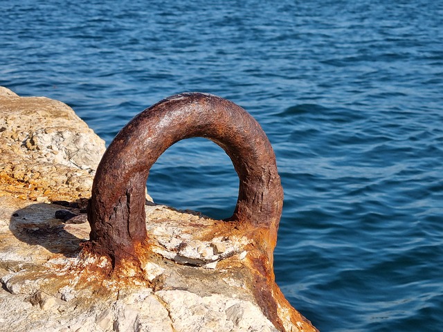 Liegeplatz, Ring, Rost, Port, Boot