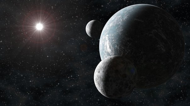 Espaço, Planeta, Lua, Cosmos, Scifi