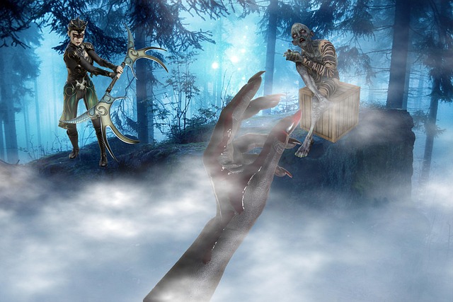 Free fog forest nature illustration
