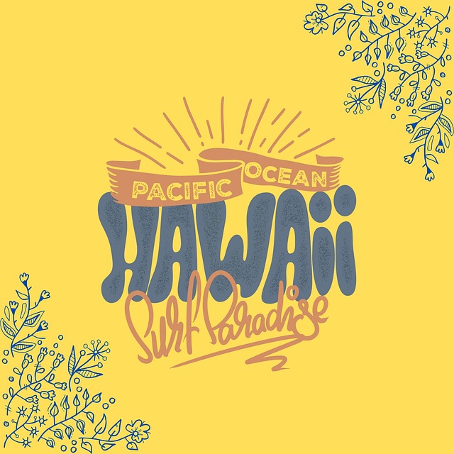 Free summer hawaii t-shirt design illustration