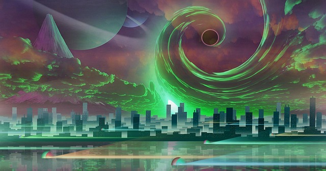 Free futuristic future sci-fi illustration
