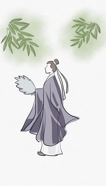 Free drawing traditional asian art illustration