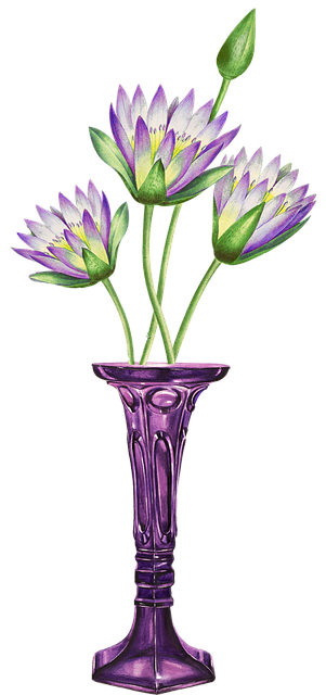Free flowers vase scrapbook illustration