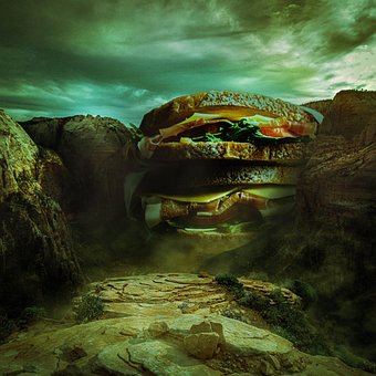 Enorm, Photoshop, Sandwich, Burger
