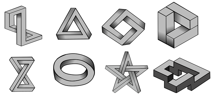 Free Optical Illusion Impossible Objects illustration and picture