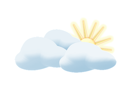 Nuvens, Sol, Natureza, Clima, 3D