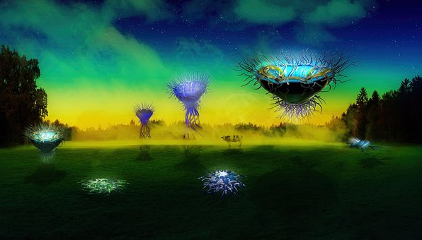 Utenomjordisk, Eng, Feltet, Fantasi, Lys
