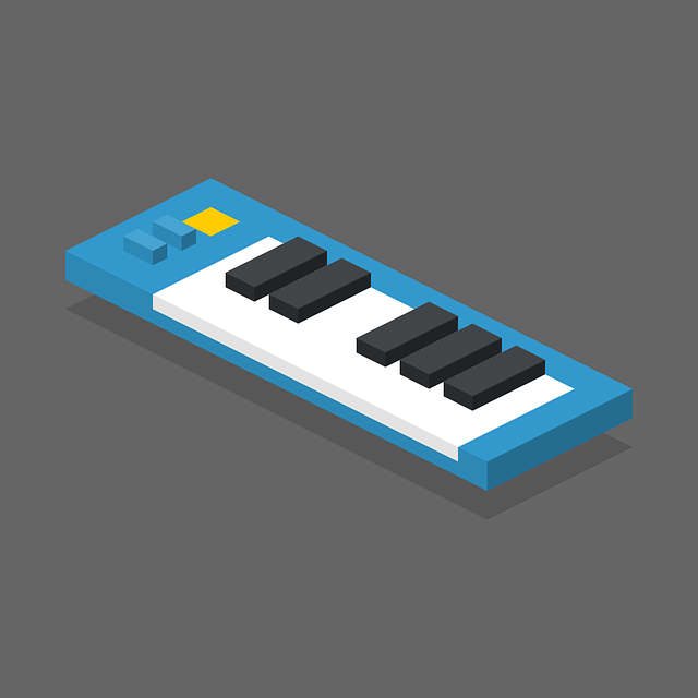 Free controller keyboard midi vector