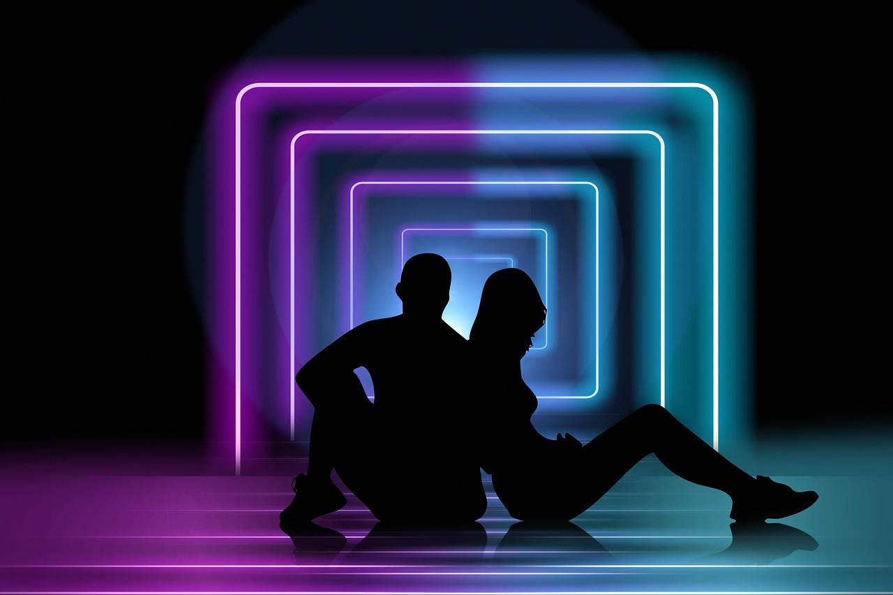 Free silhouette couple relationship illustration