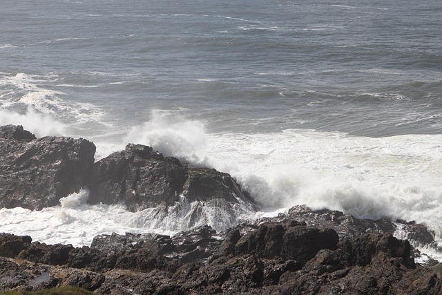 Ocean, Natur, Klipper, Krak, Skum, Spray