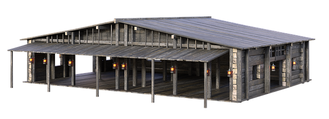 Free barn woodhouse timber construction illustration